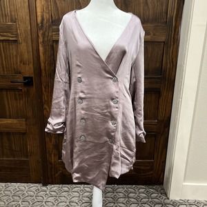Amaryllis Dresses Dress Women Medium‎ Satin Blazer Dress Lilac